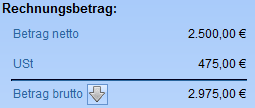 2. Rechnungsbeträge